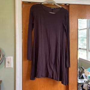 Brown Boohoo Long-sleeved Dress size 6